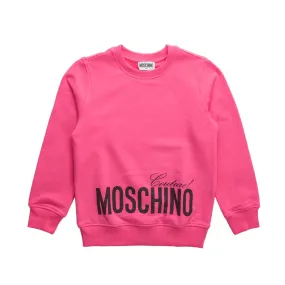 Moschino Fuchsia Logo Sweatshirt For Girl