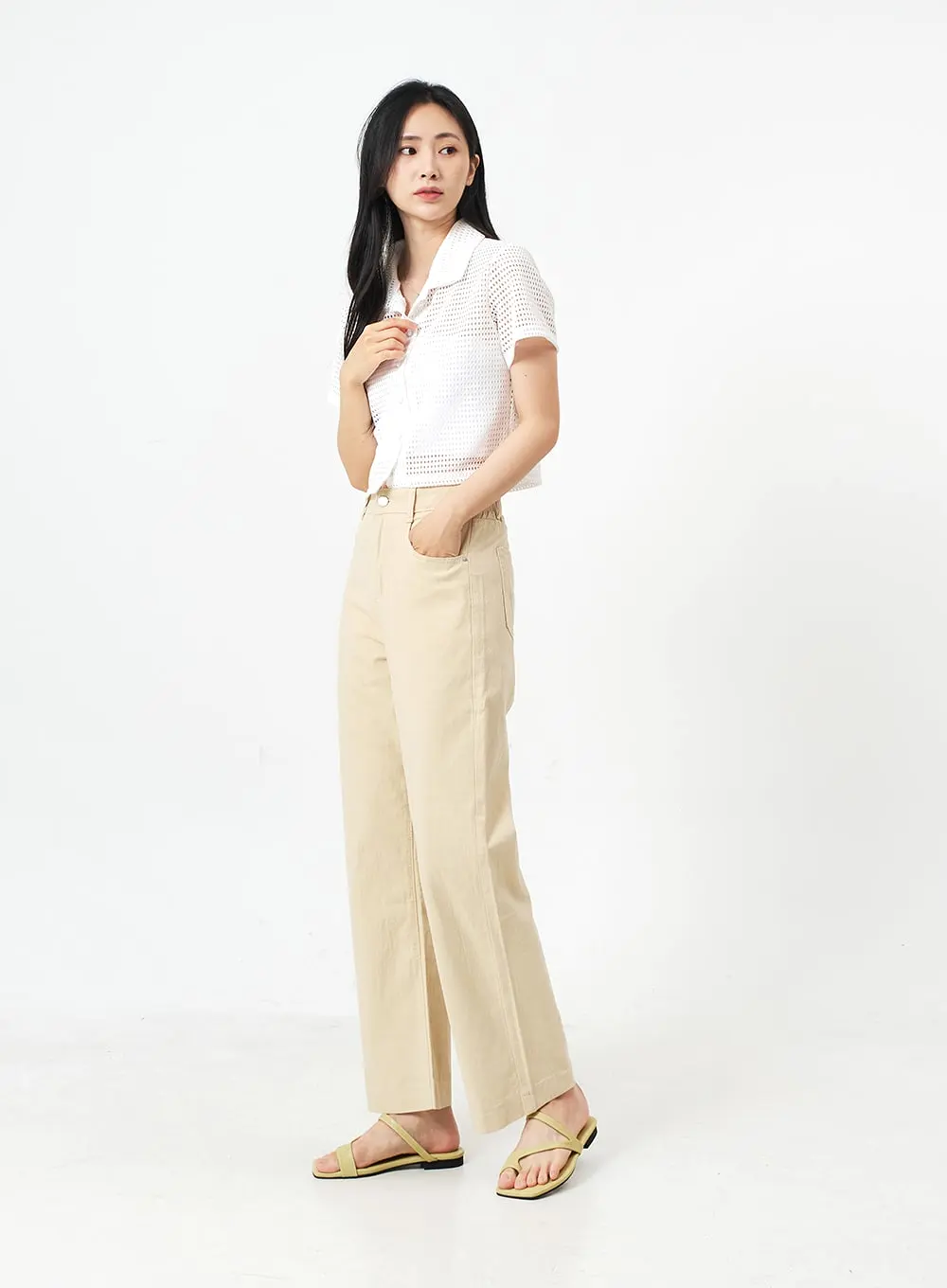 Muted Colored Summer Cotton Pants OJ22