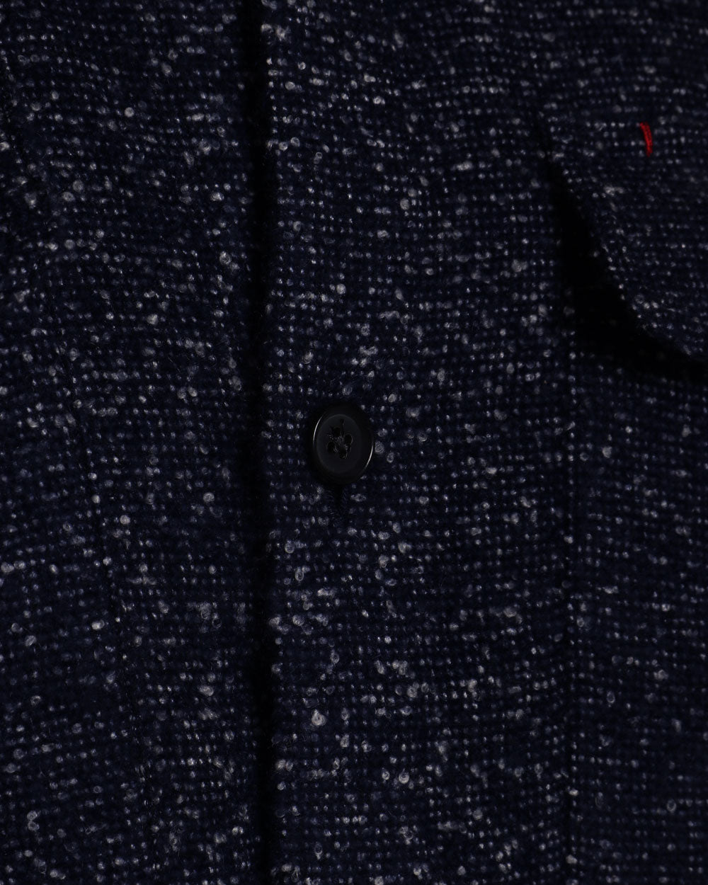 Navy and White Cashmere Blend Boucle Overshirt