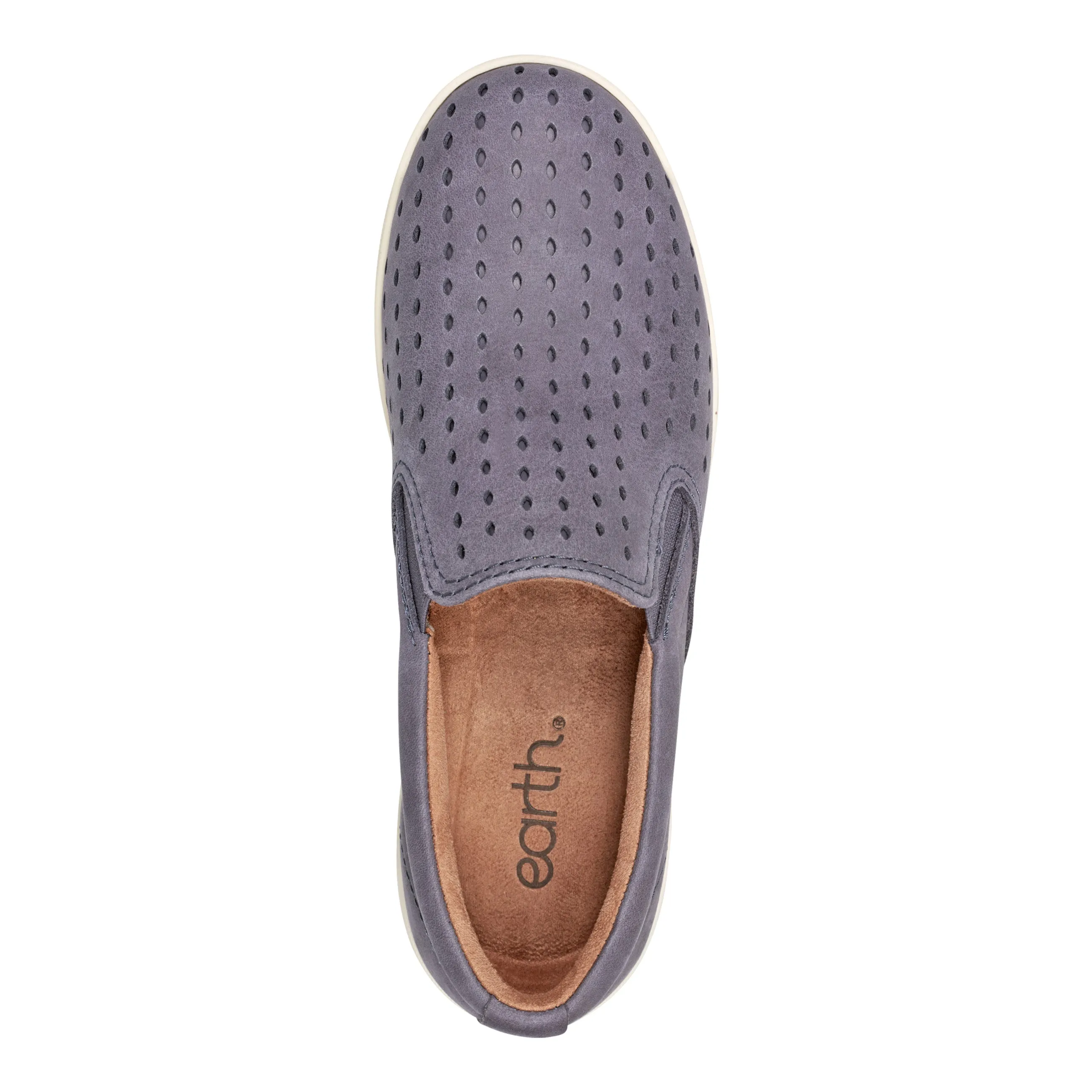 Nel Laser Cut Round Toe Casual Slip-on Sneakers