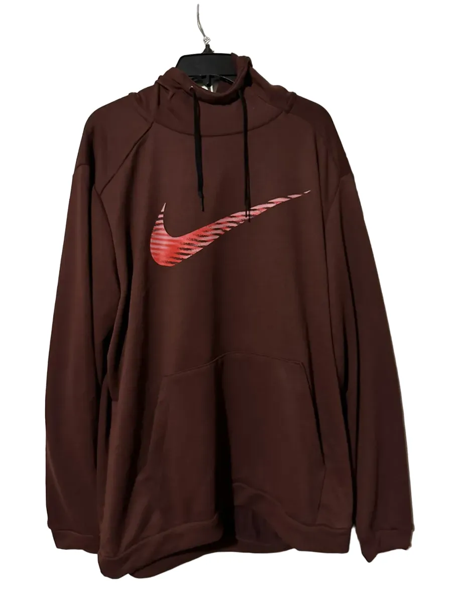 Nike Dri-Fit Training Pullover Hoodie Sweatshirt Maroon CJ4268-624