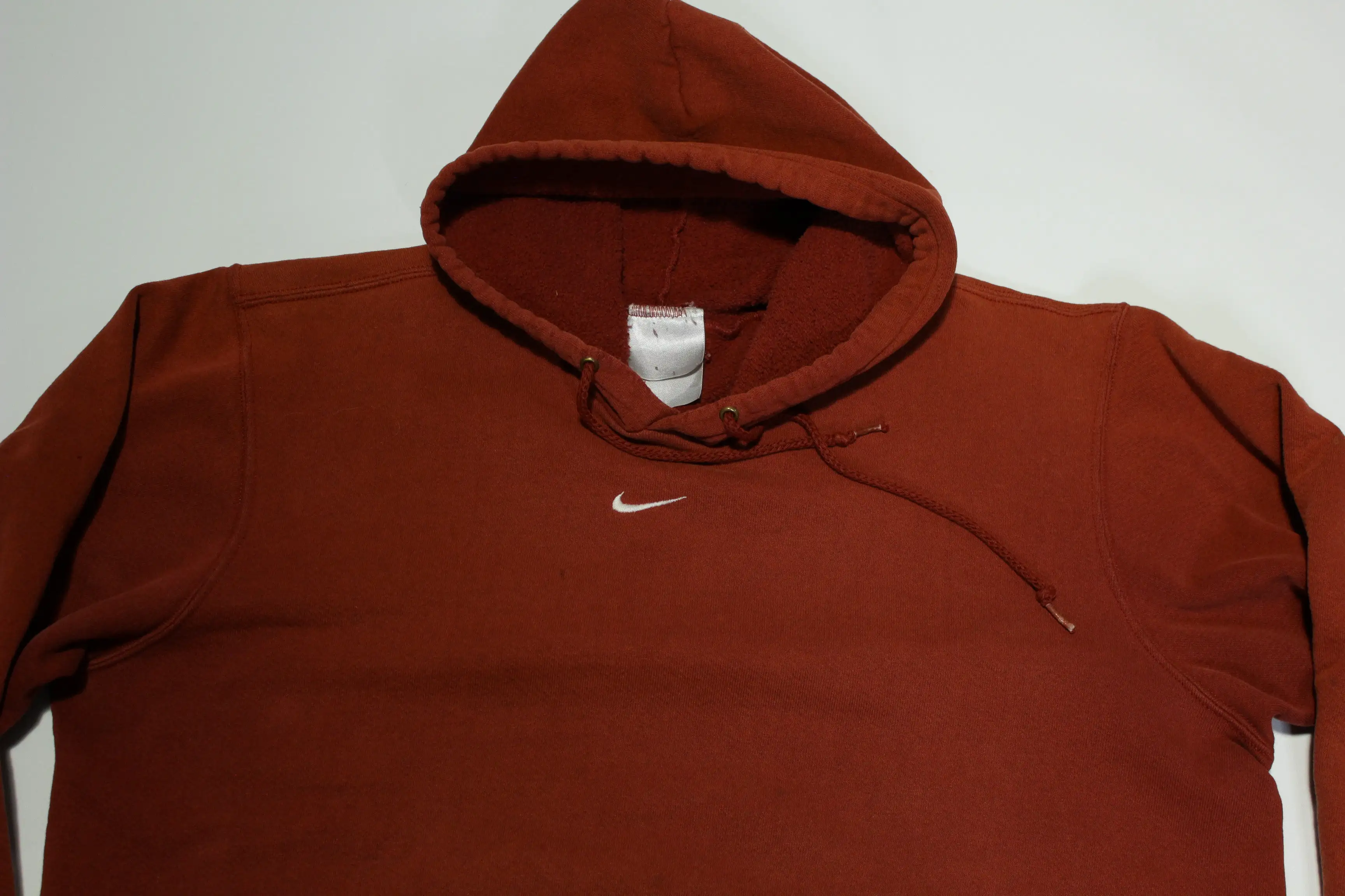 Nike Vintage 00's Y2K Center Swoosh Check Red Hoodie Sweatshirt Travis Scott Pullover