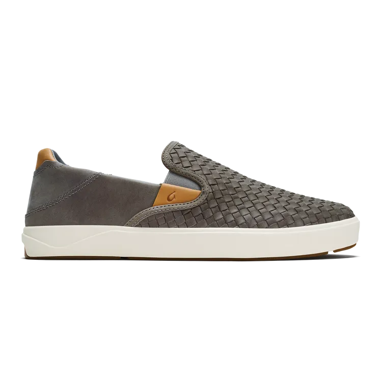 OluKai Lae'ahi Lauhala Leather Slip-On Sneakers Men's