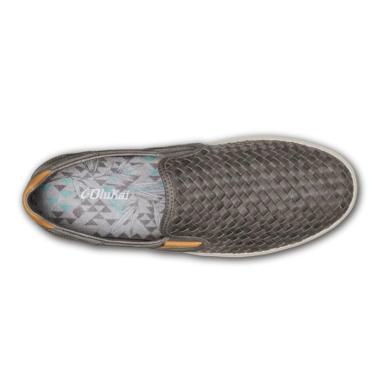 OluKai Lae'ahi Lauhala Leather Slip-On Sneakers Men's