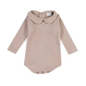 One More In The Family Lourdes Nude Pink Bodysuit For Baby Girls