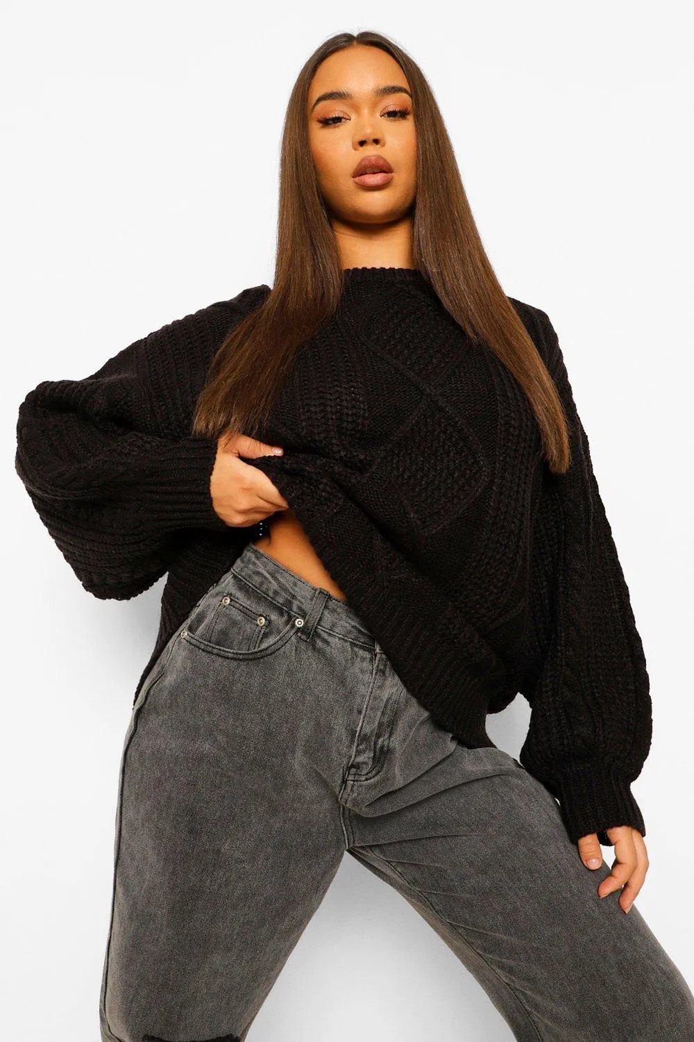 Oversized Cable Knitted Sweater