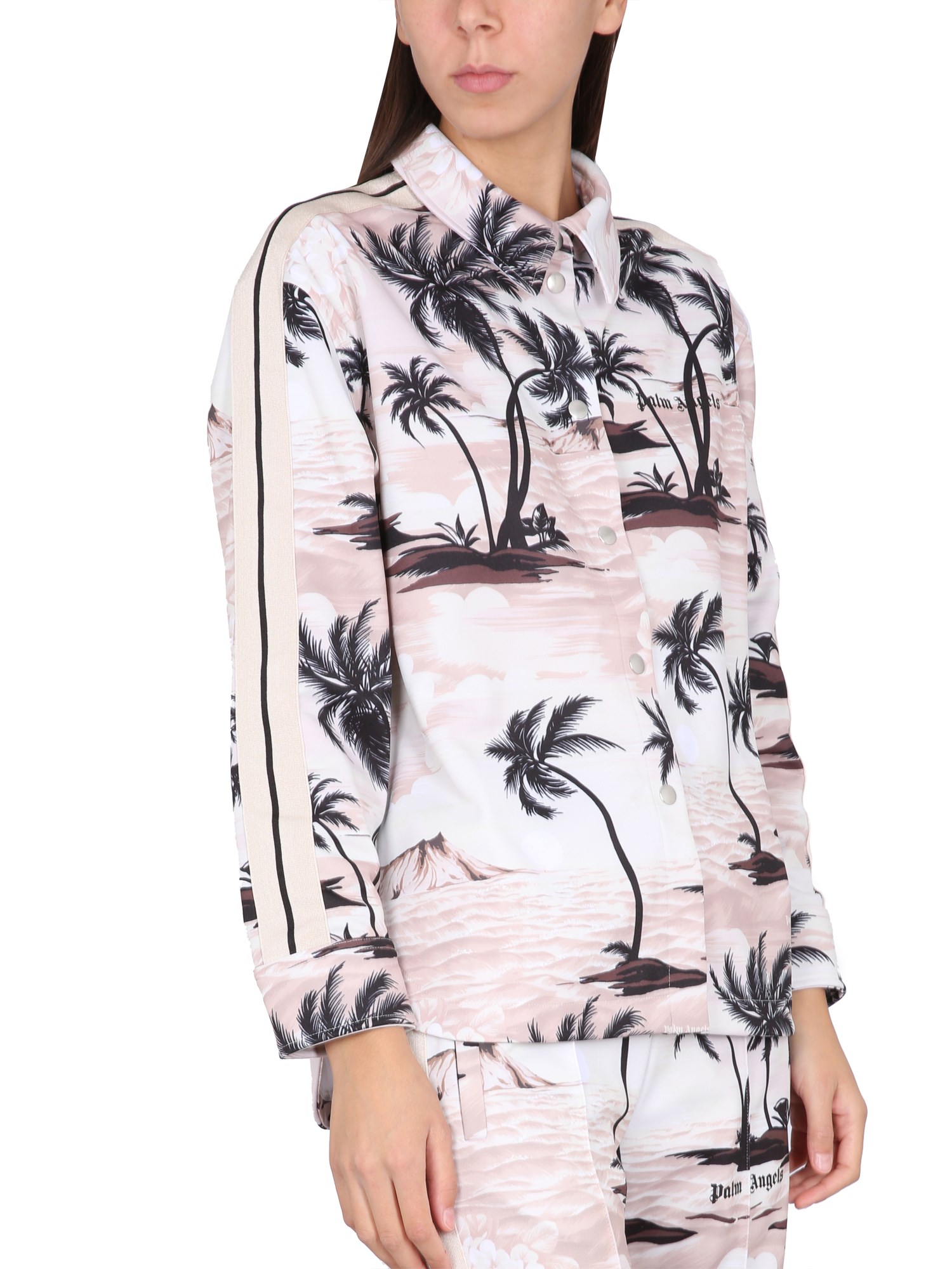 PALM ANGELS    ISLAND PRINT SPORT SHIRT