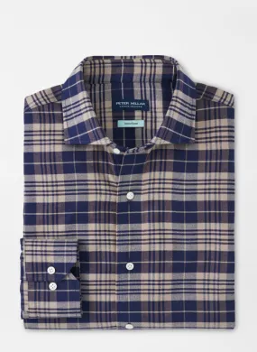 Peter Millar Davol Italian Flannel Sport Shirt: Navy