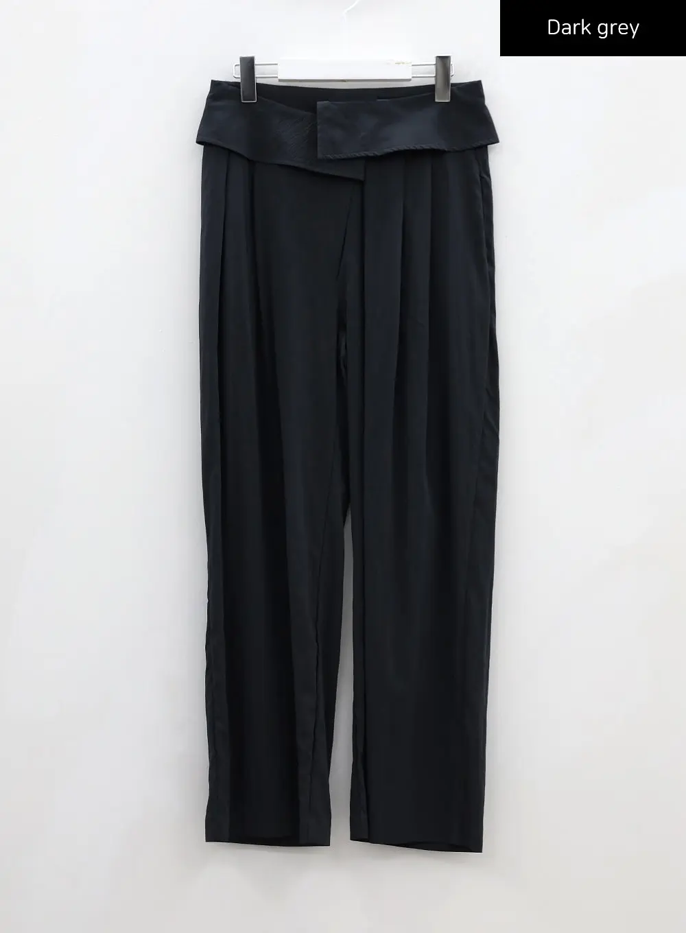 Pin-tuck Nylon Wide Leg Pants CU13