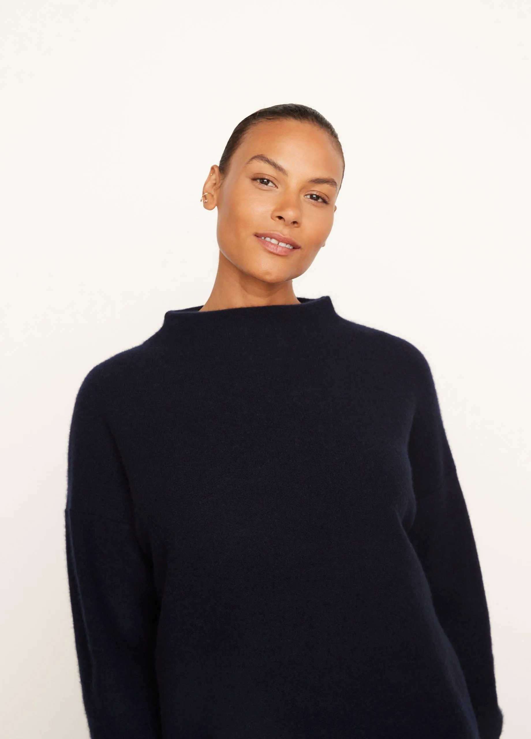 Plush Cashmere Funnel Neck Sweater