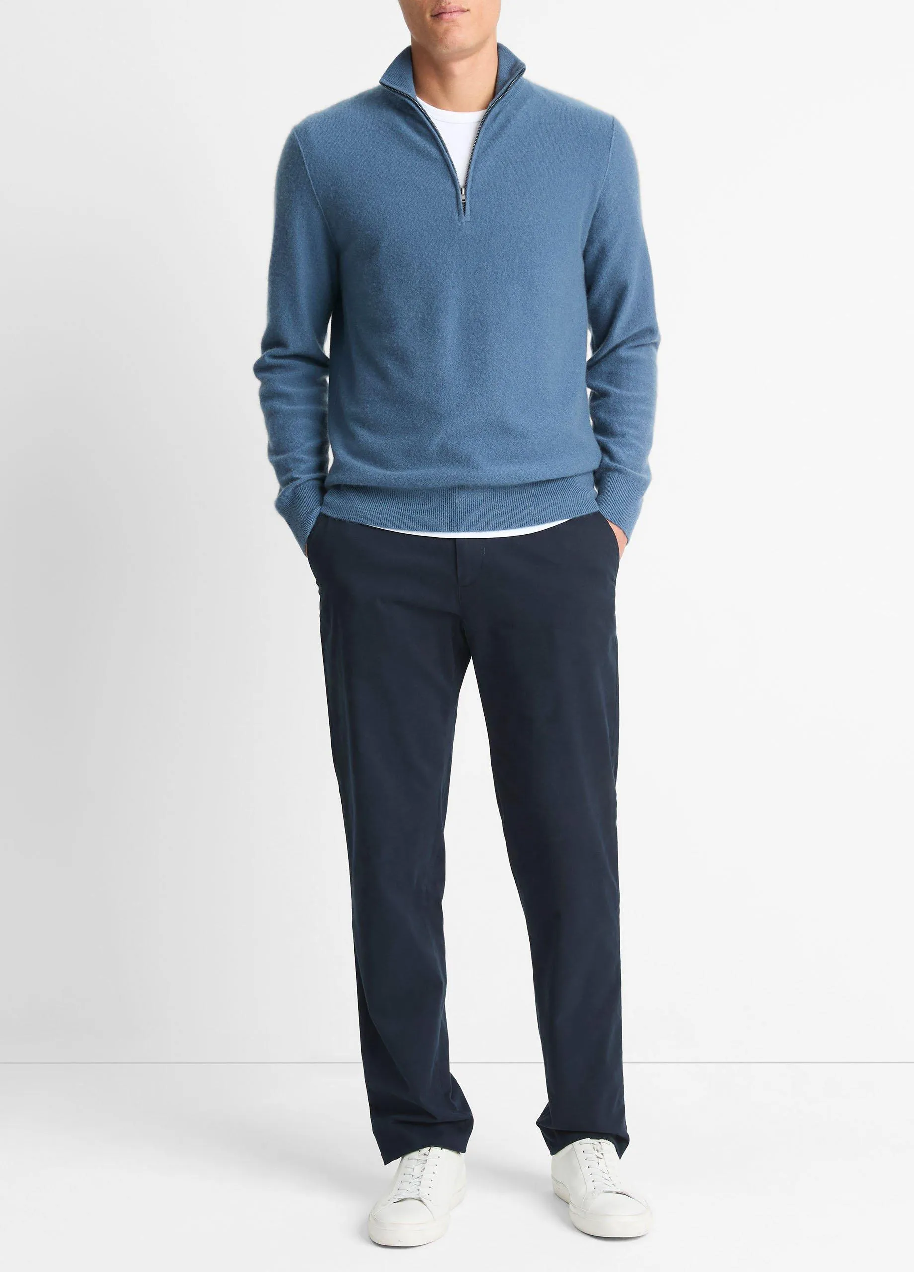 Plush Cashmere Quarter-Zip Sweater