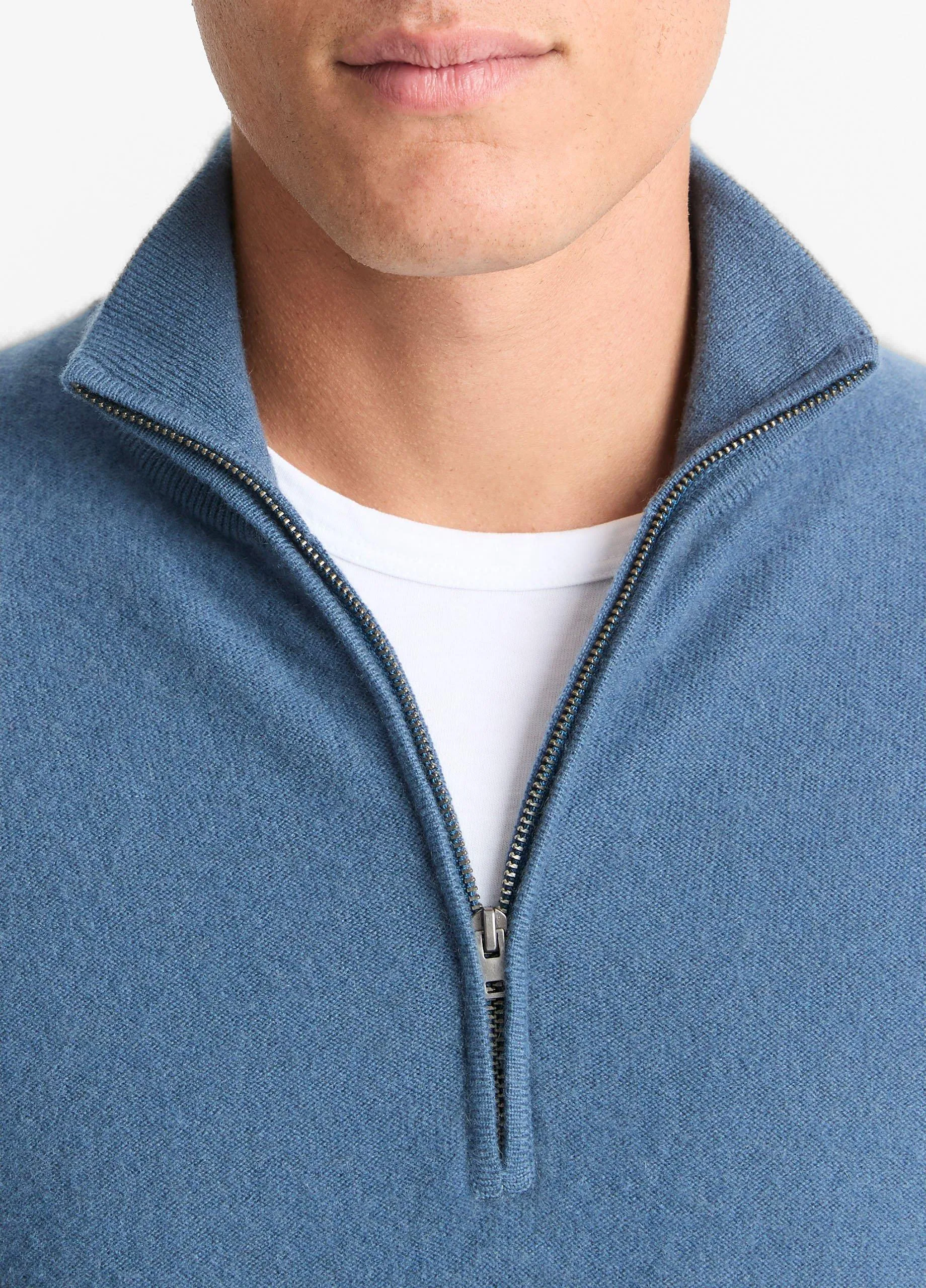 Plush Cashmere Quarter-Zip Sweater