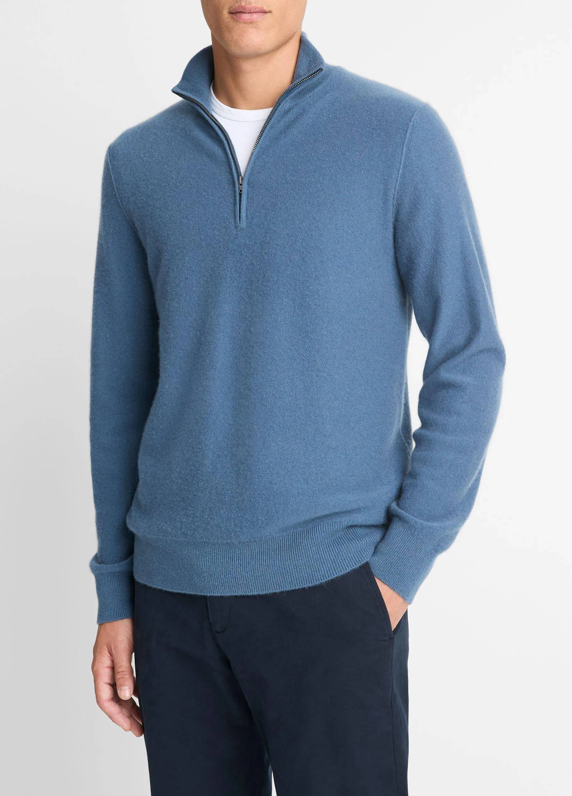 Plush Cashmere Quarter-Zip Sweater