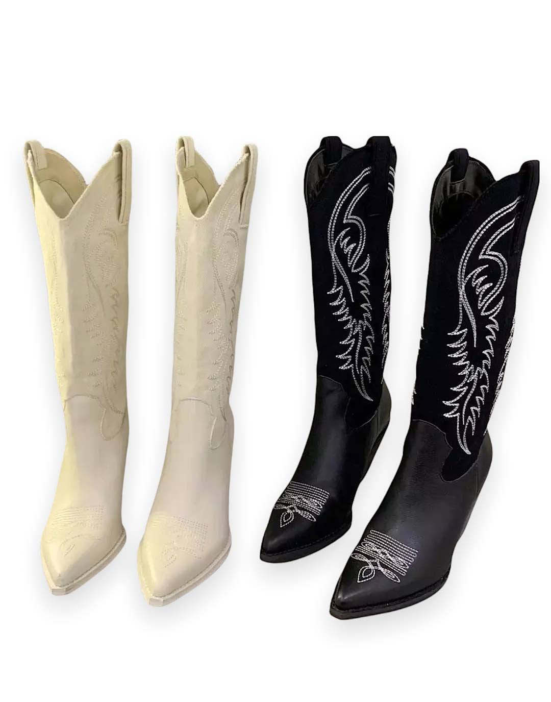 PU Leather Cowboy Boots