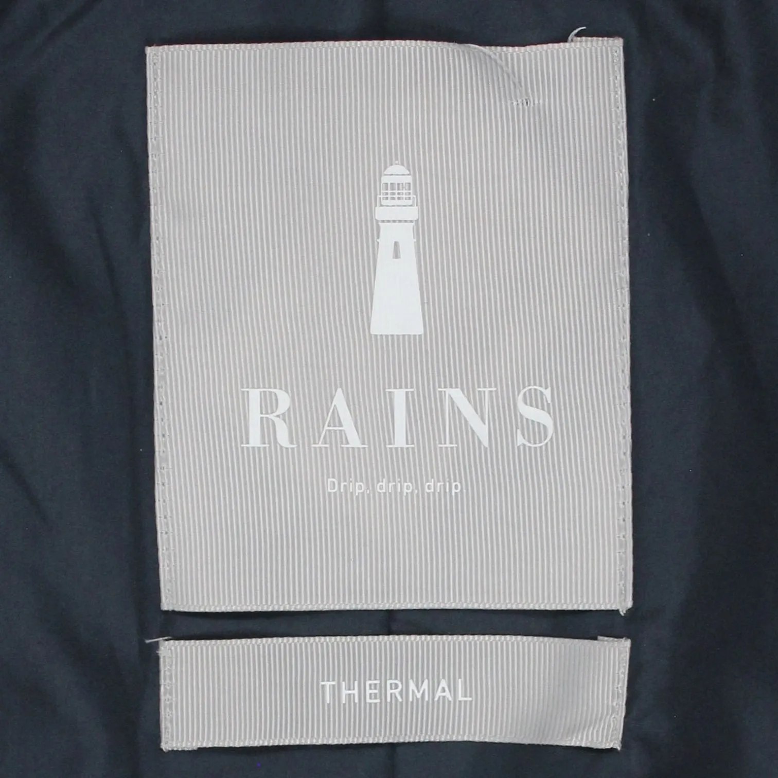 Rains Navy Quilted Thermal Parka