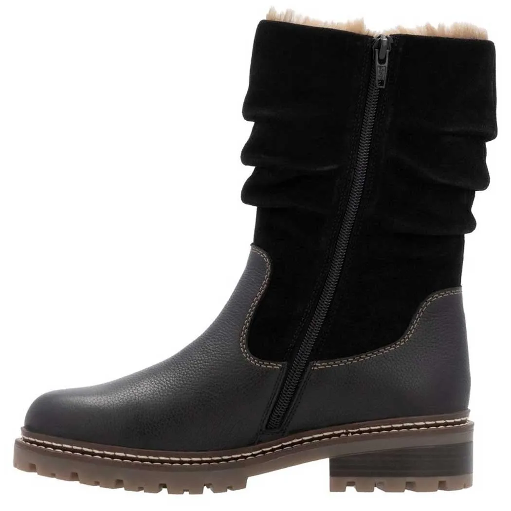 Remonte by Rieker D0B80 Mid Calf Boot Black/Black (Women's)