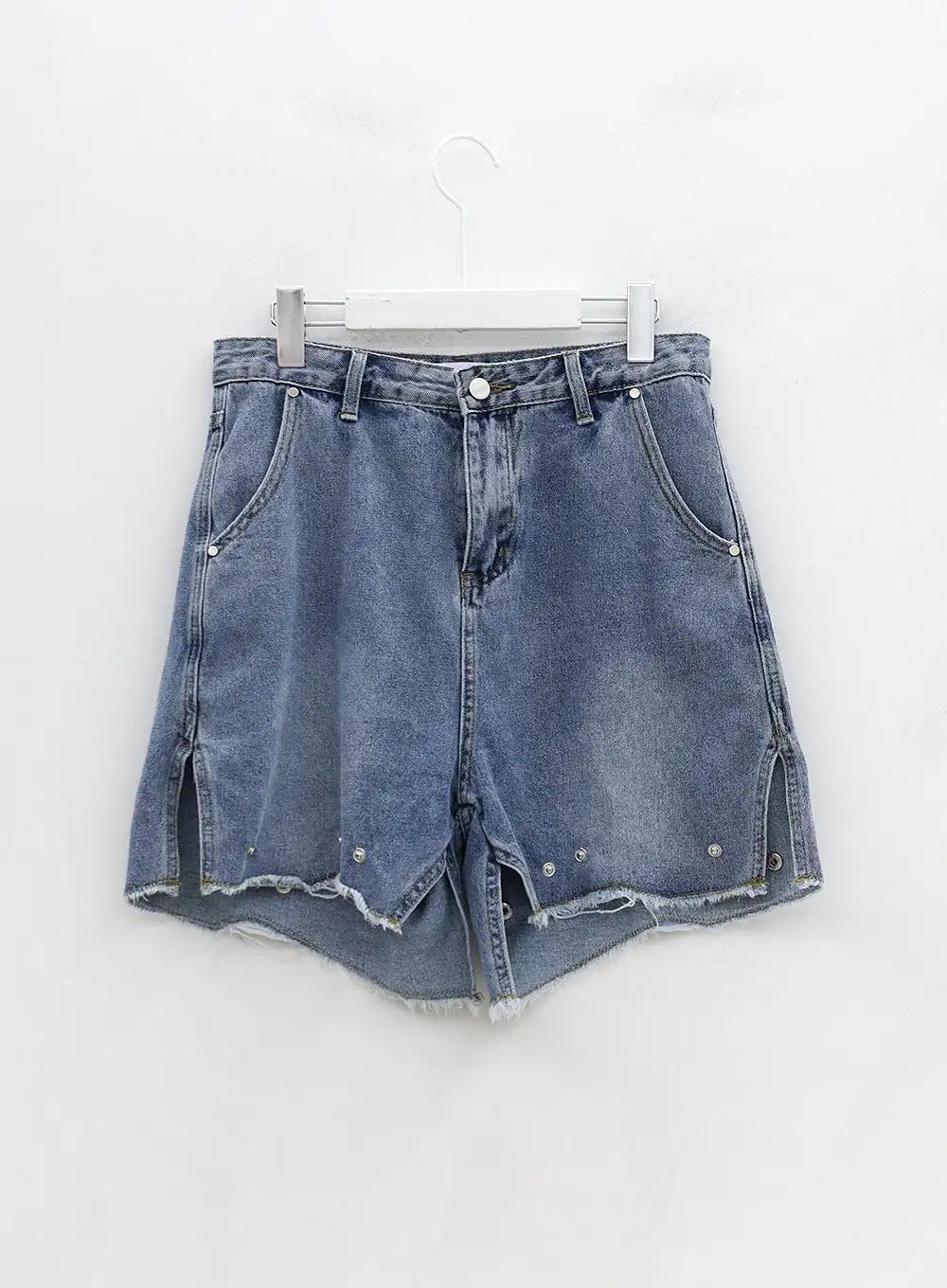 Removable Buttoned Wide Leg Denim Pants IU20