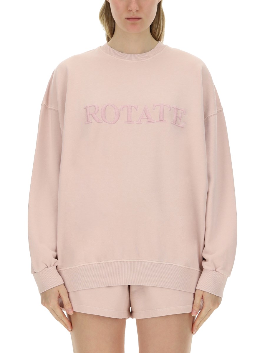 ROTATE BIRGER CHRISTENSEN    COTTON LOGO SWEATSHIRT