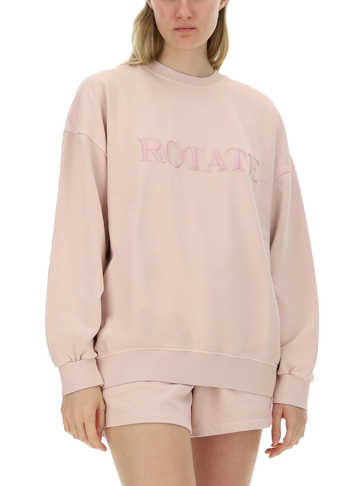 ROTATE BIRGER CHRISTENSEN    COTTON LOGO SWEATSHIRT