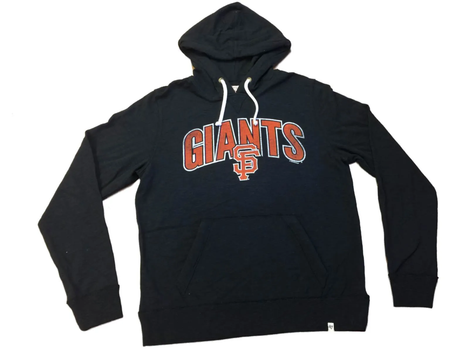 San Francisco Giants 47 Brand Black Cotton Scrum LS Hoodie Sweatshirt (M)