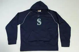 Seattle Mariners Team Nike Center Check Swoosh Pullover Hoodie Sweatshirt