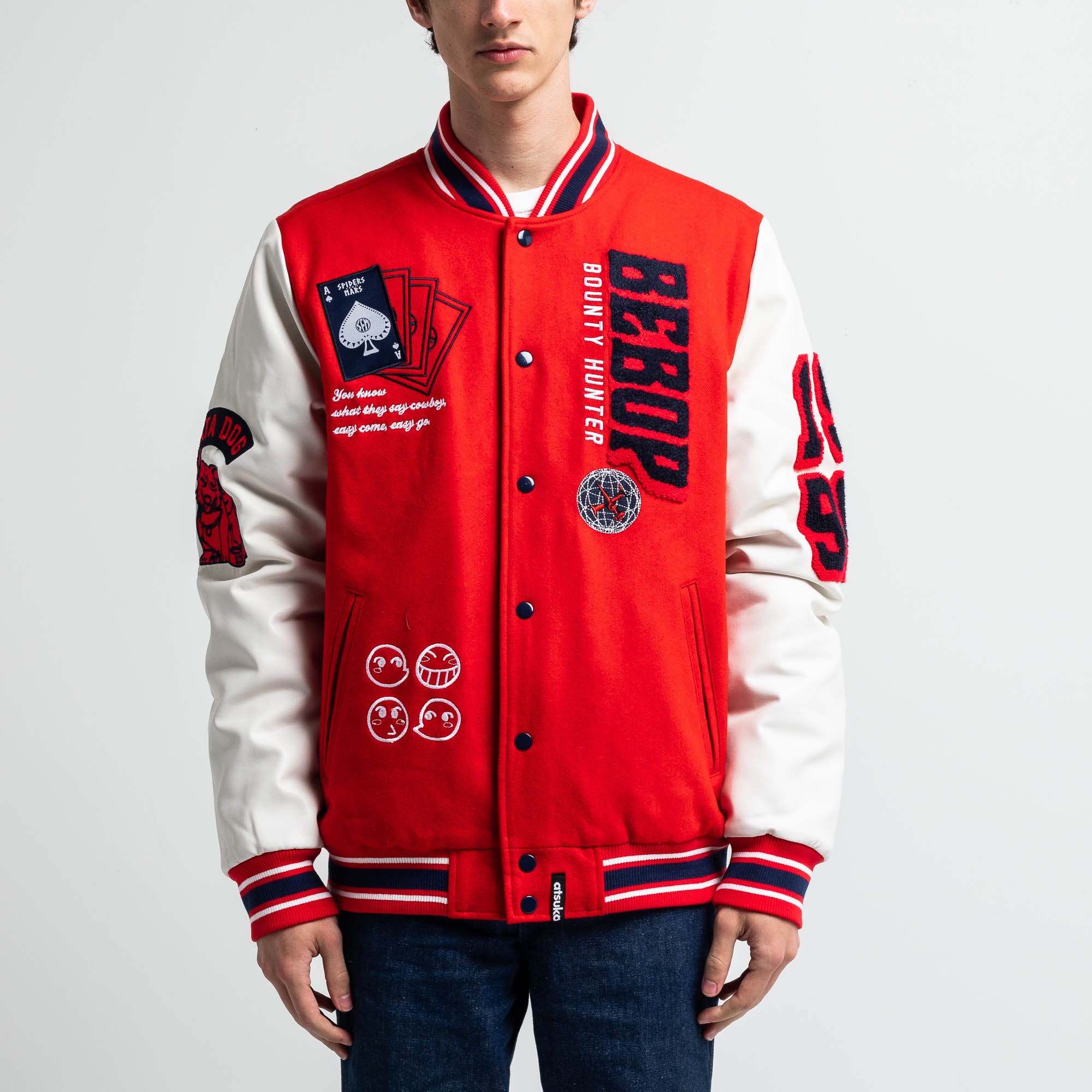 See You Space Cowboy Red Varsity Jacket