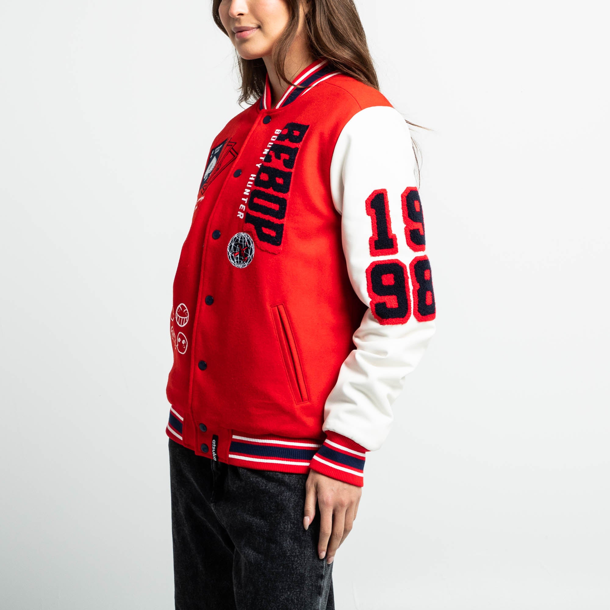 See You Space Cowboy Red Varsity Jacket