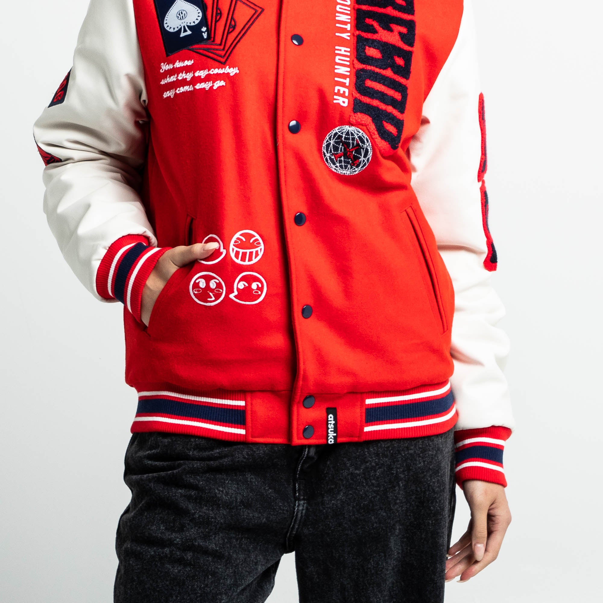 See You Space Cowboy Red Varsity Jacket