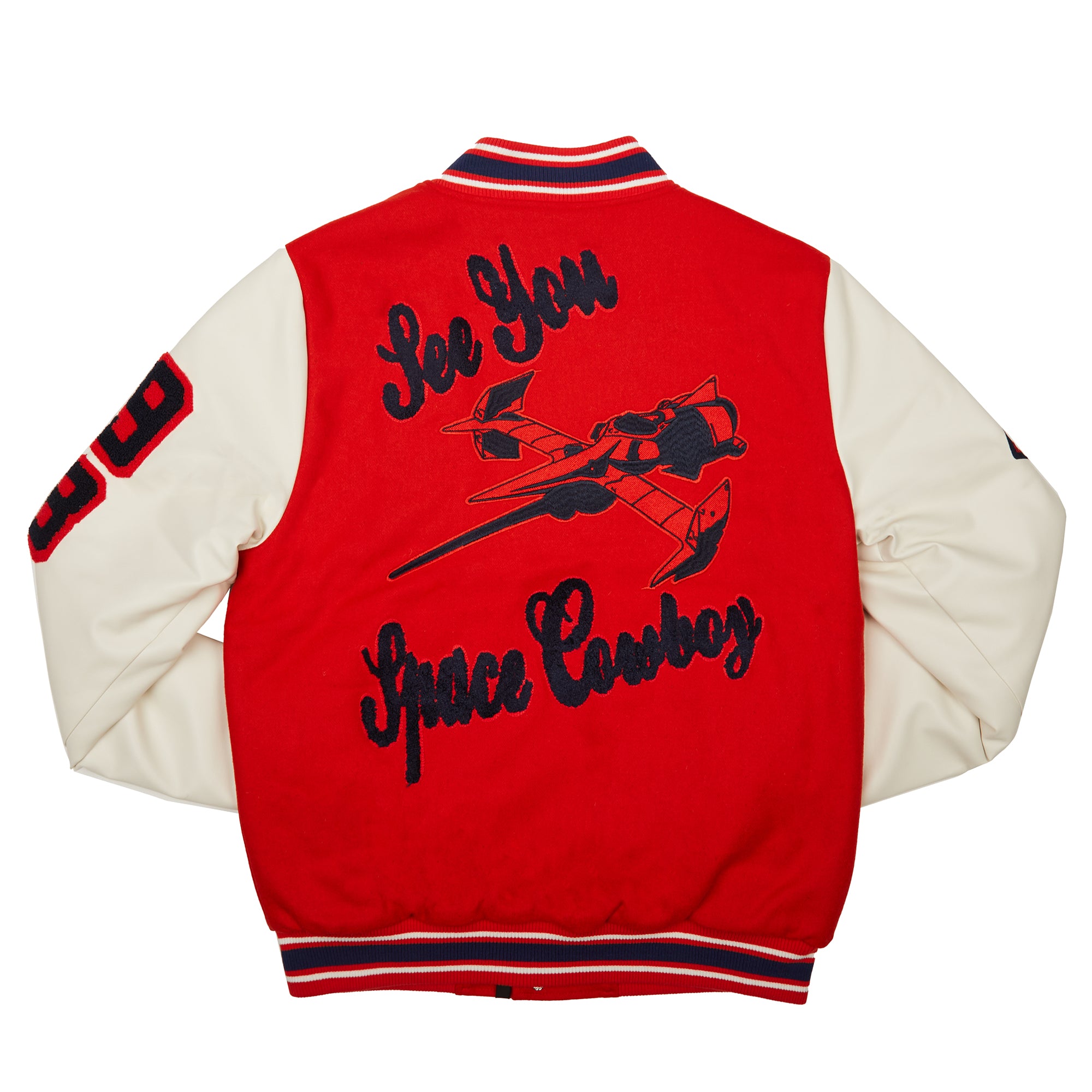 See You Space Cowboy Red Varsity Jacket