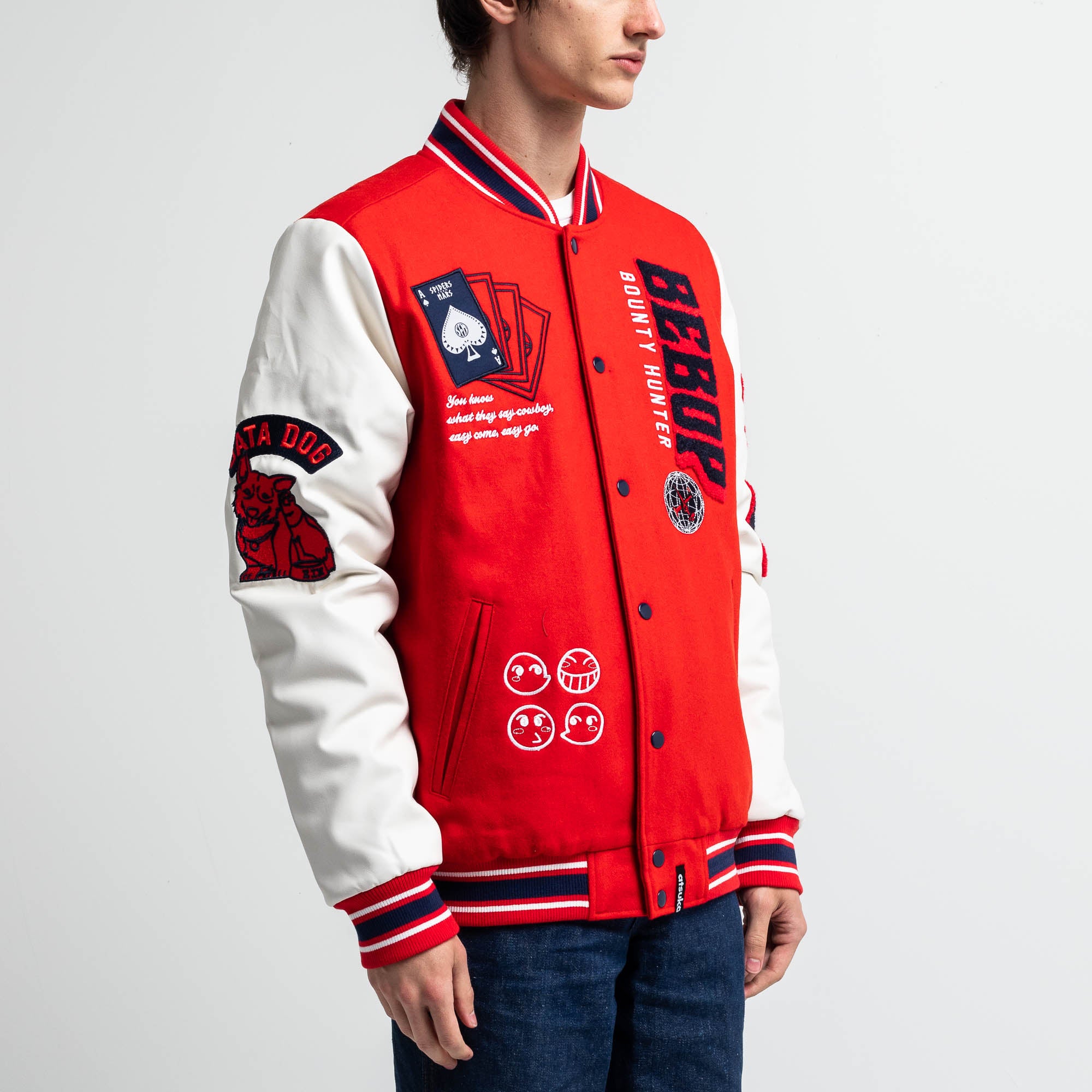 See You Space Cowboy Red Varsity Jacket