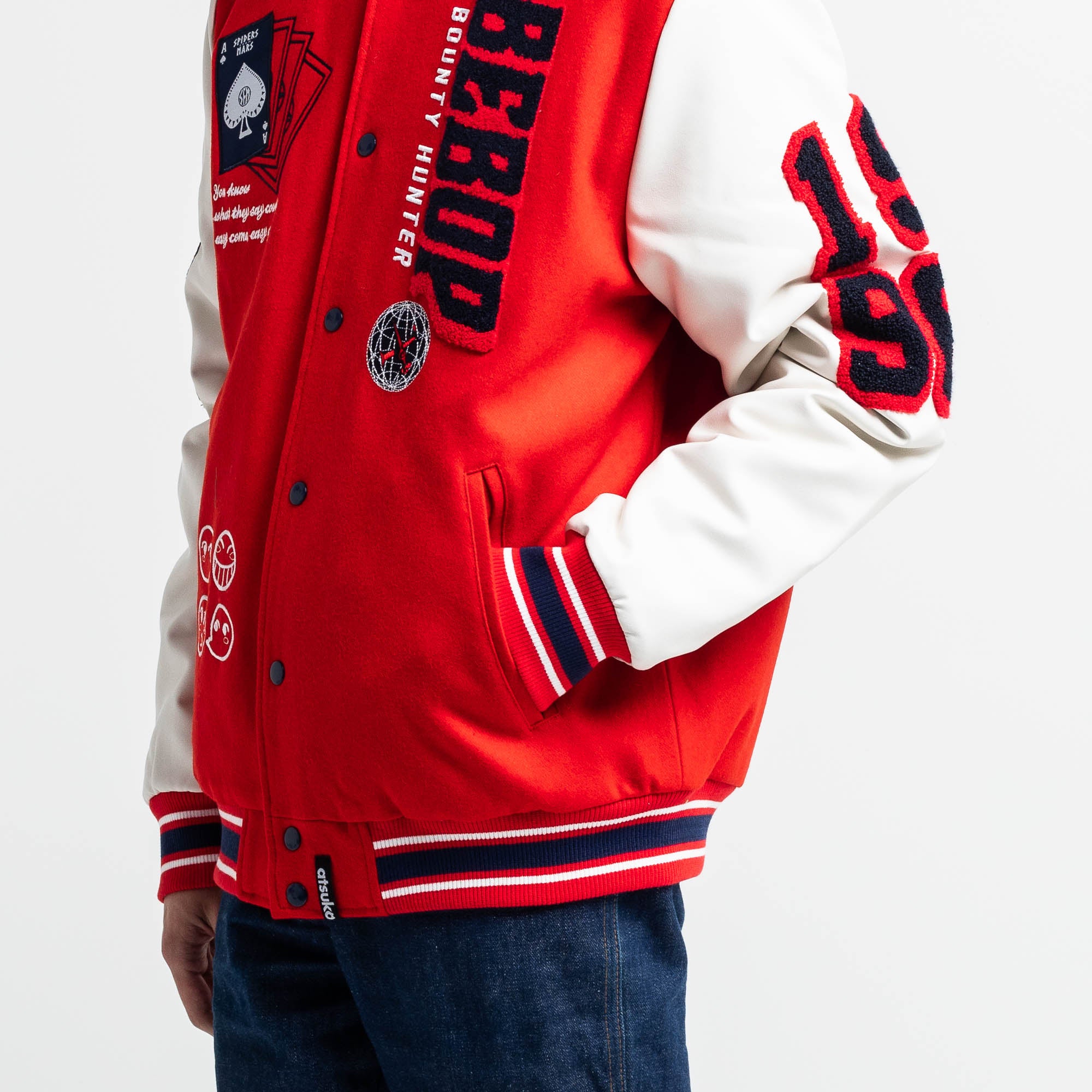 See You Space Cowboy Red Varsity Jacket