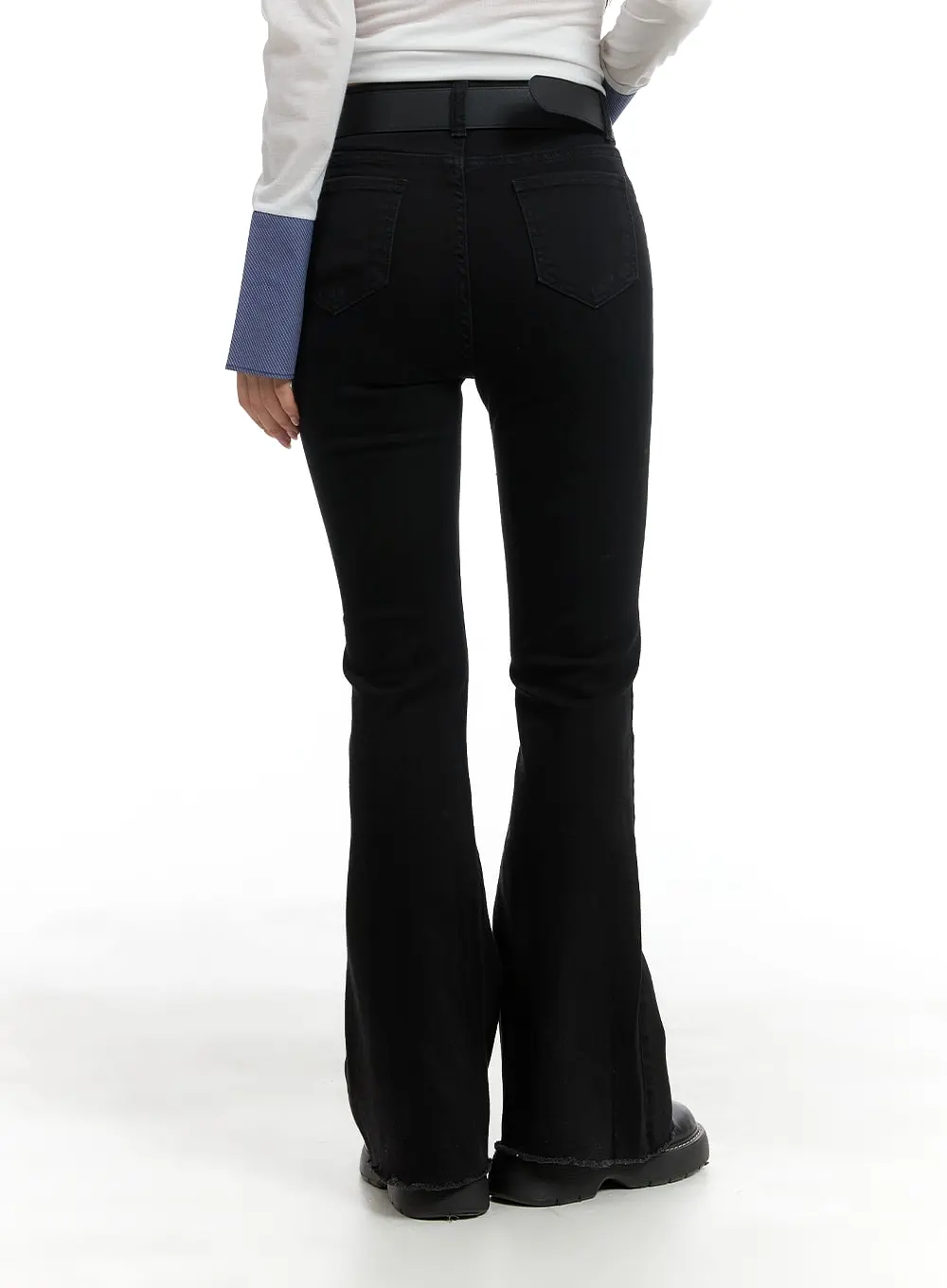 Slim Fit Flared Cotton Pants CM421