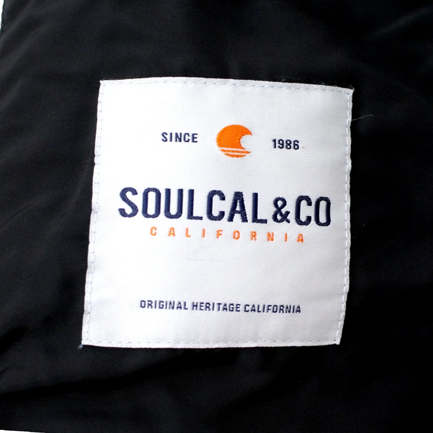 Soulcal & Co Black Padded Fleece Lined Parka