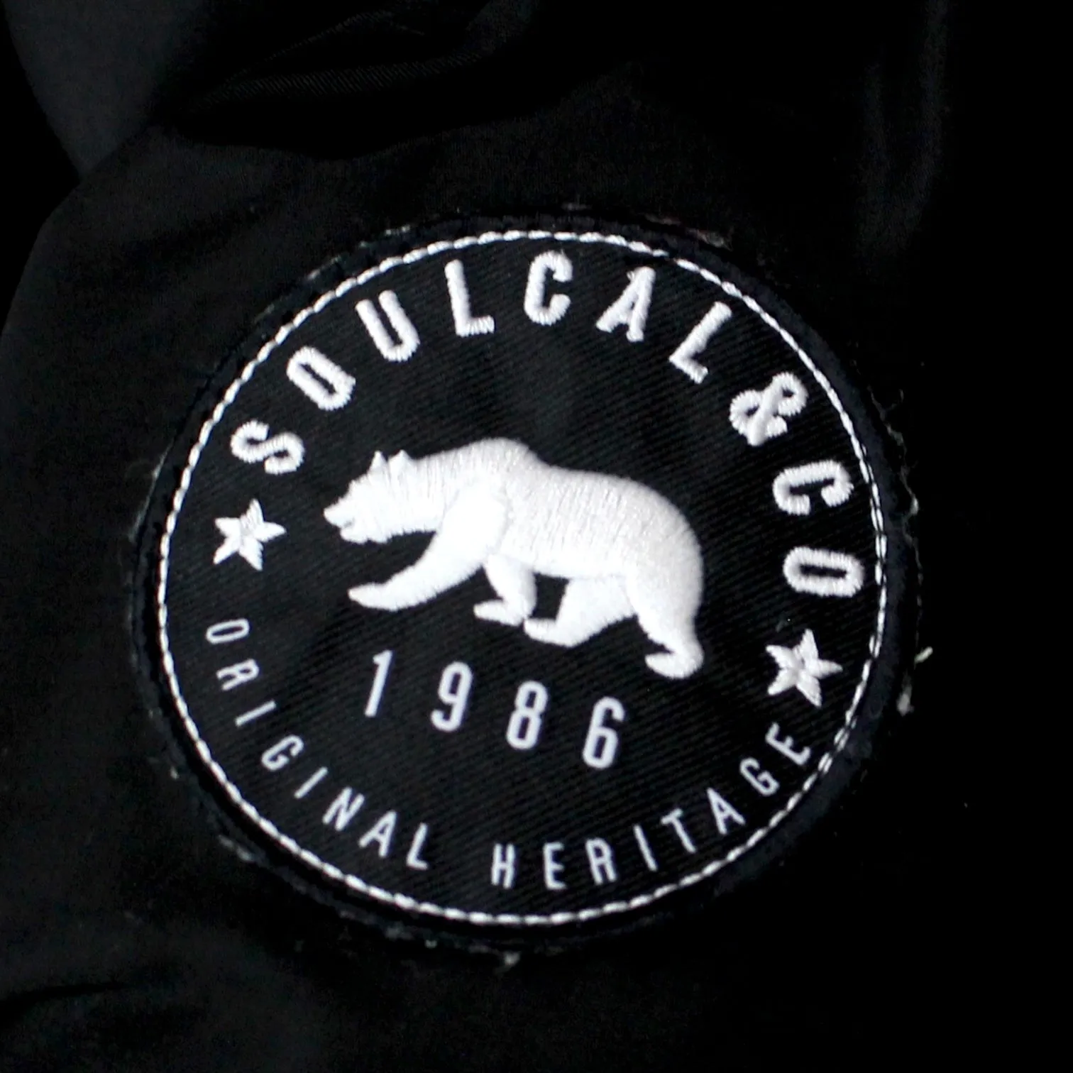 Soulcal & Co Black Padded Fleece Lined Parka