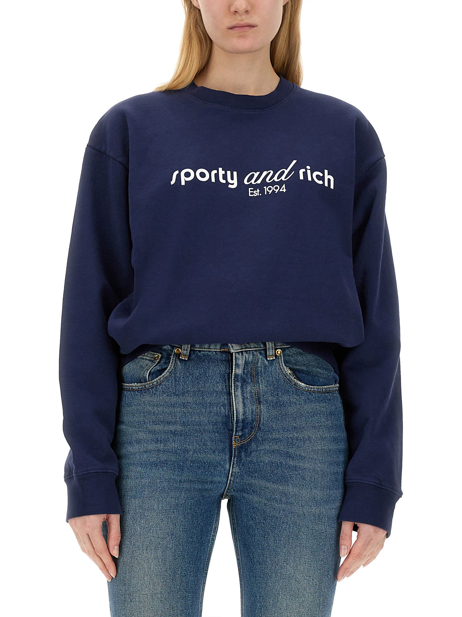 SPORTY&RICH    CO LOGO SWEATSHIRT