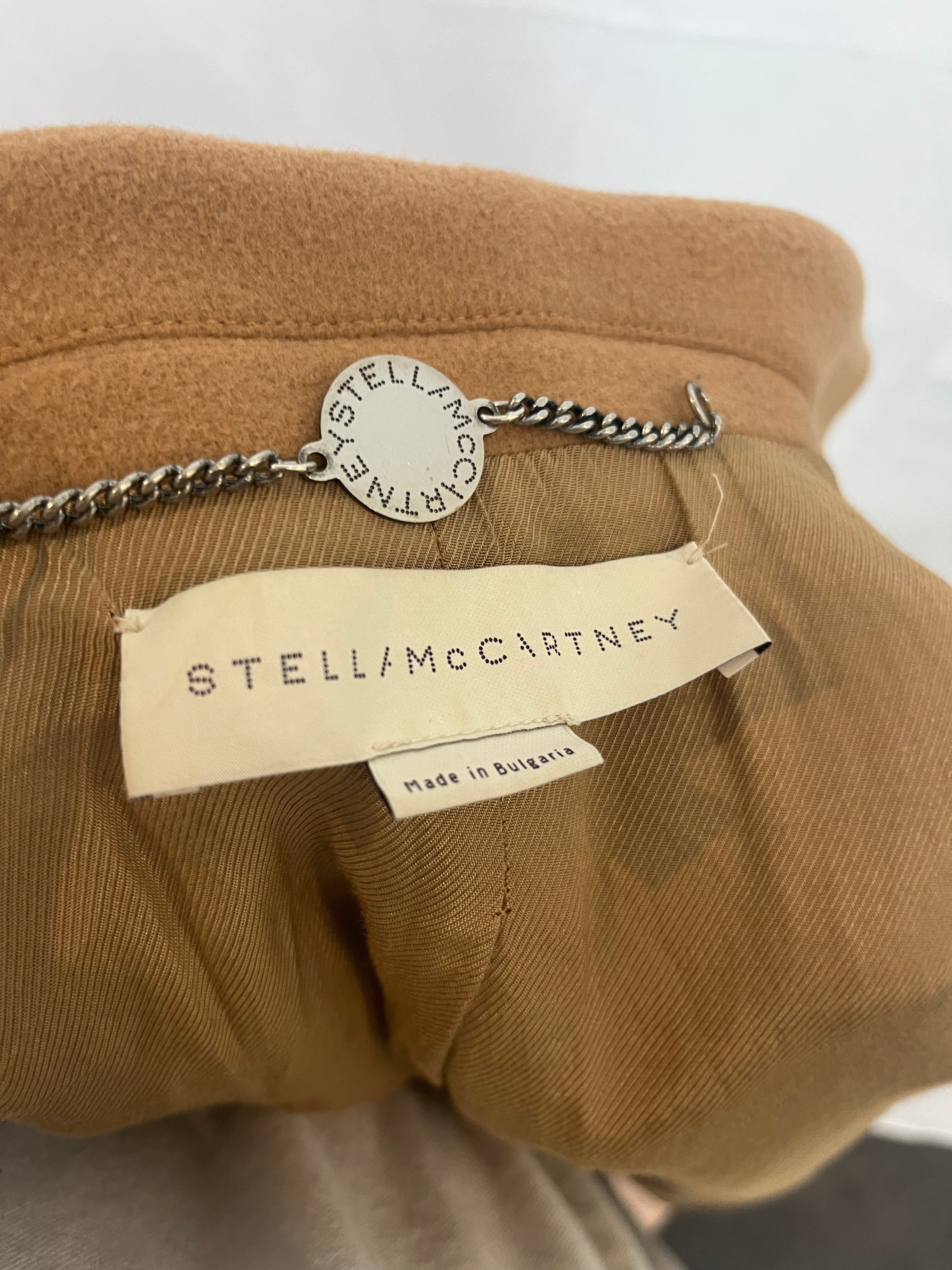 Stella McCartney Camel Classic Mannish 3/4 Coat XS