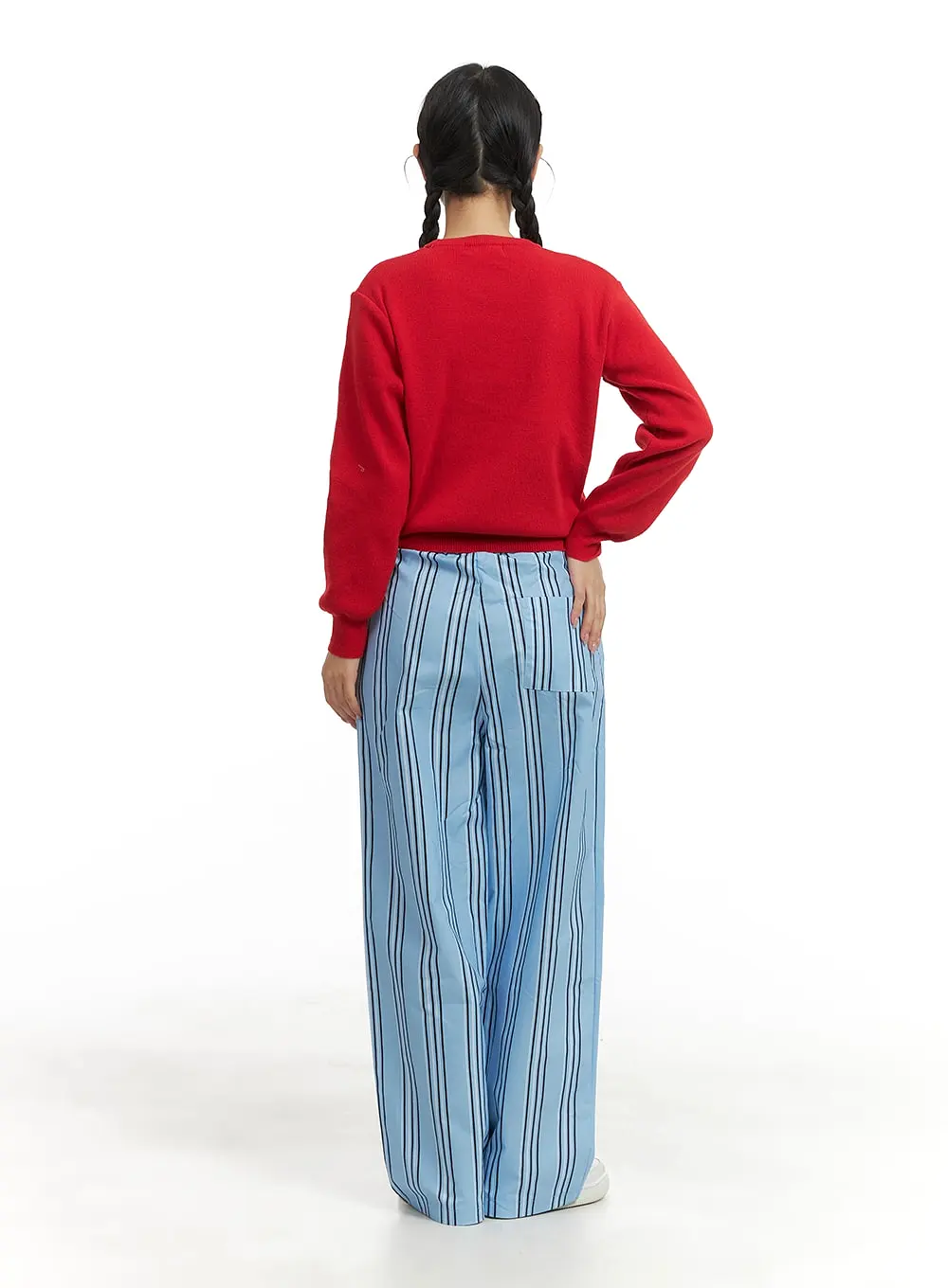 Striped Cotton Pocket Pants OM429