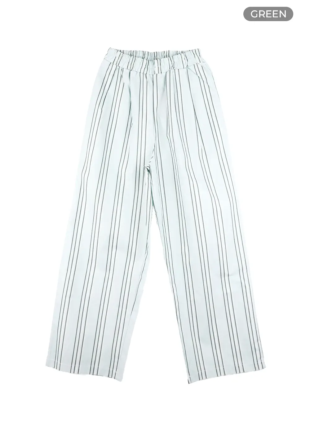 Striped Cotton Pocket Pants OM429