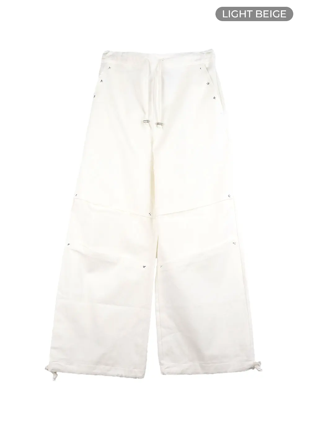 Stud String Wide Cargo Pants CA404