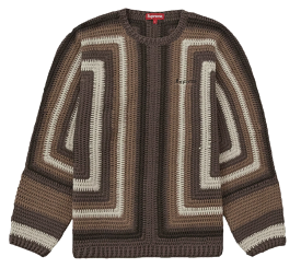 Supreme Hand Crocheted Sweater Brown