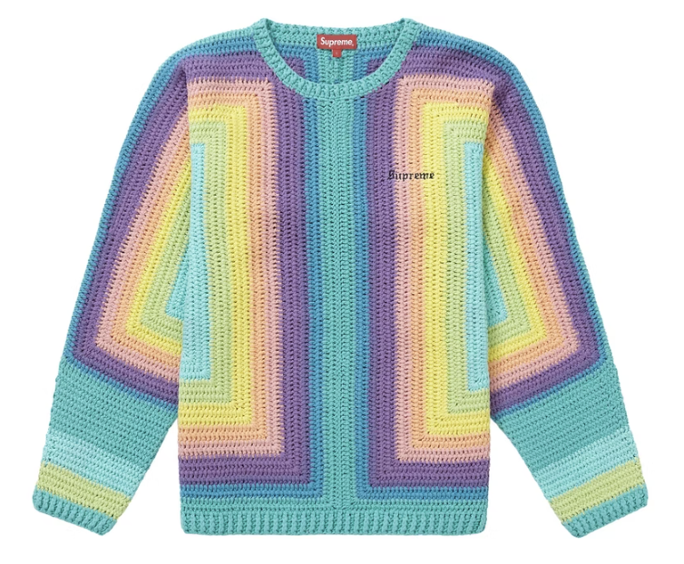 Supreme Hand Crocheted Sweater Multicolor