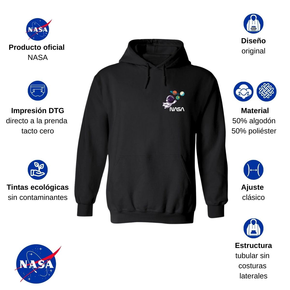 Sweater Suéter Mujer Hoodie Nasa Astronauta