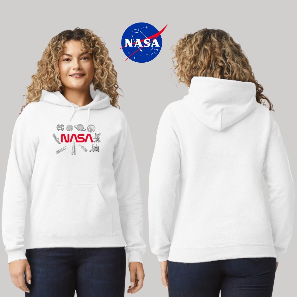 Sweater Suéter Mujer Hoodie Nasa Espacio