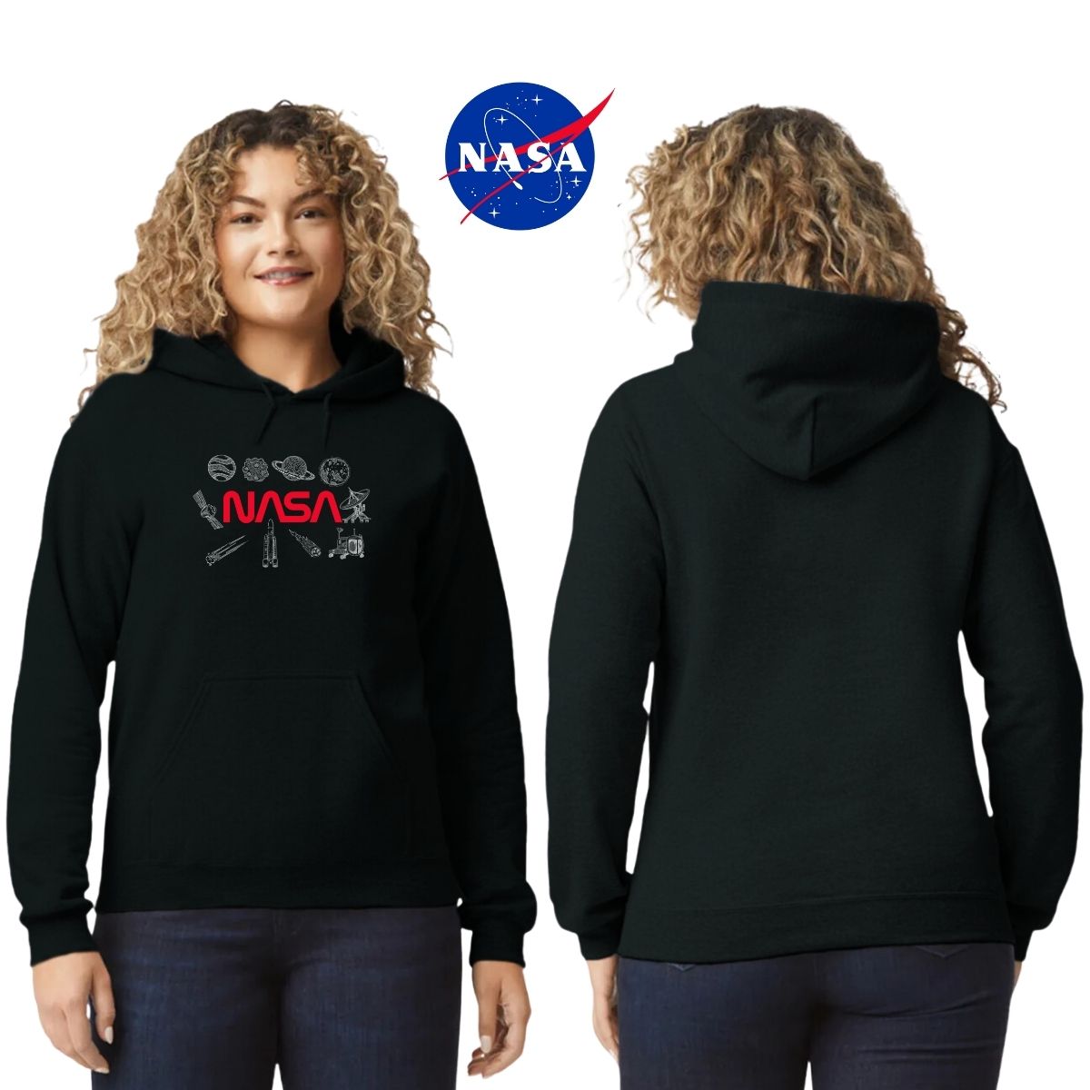 Sweater Suéter Mujer Hoodie Nasa Espacio