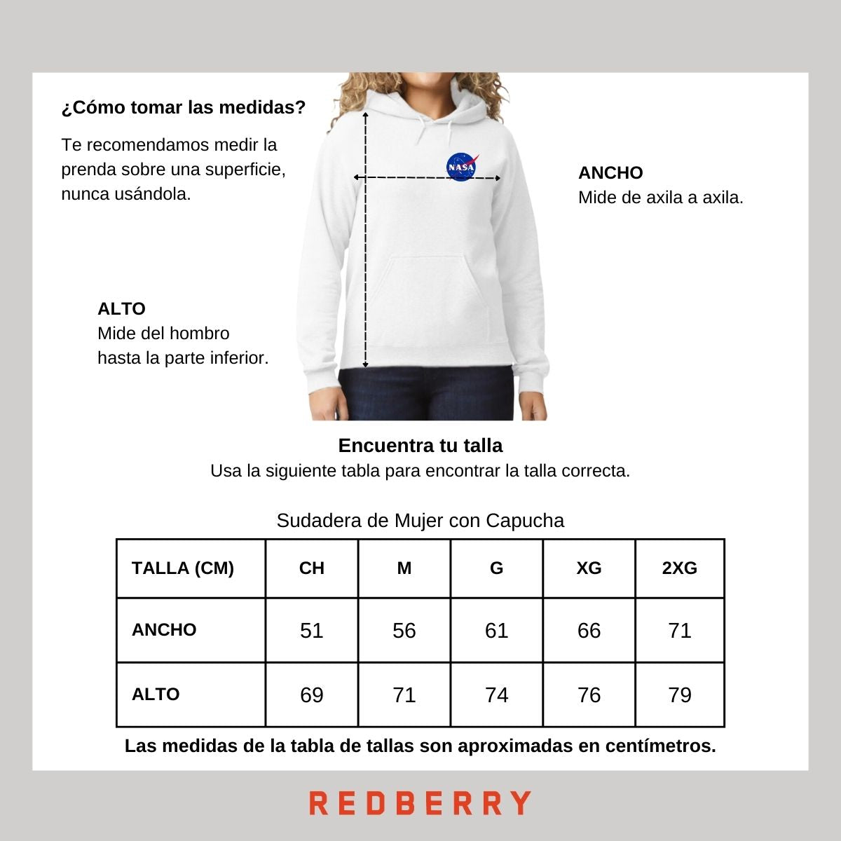 Sweater Suéter Mujer Hoodie Nasa Logo Espacial Escudo