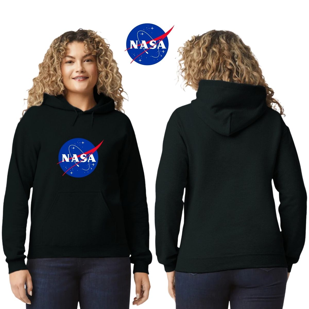 Sweater Suéter Mujer Hoodie Nasa Logo