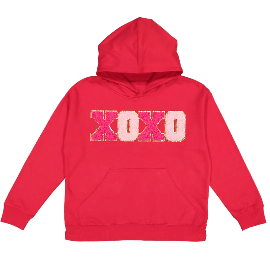 Sweet Wink XOXO Patch Valentine's Day Hoodie Sweatshirt