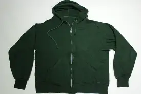 Talon Zipper Basic Forest Green Vintage 70's Hoodie Sweatshirt