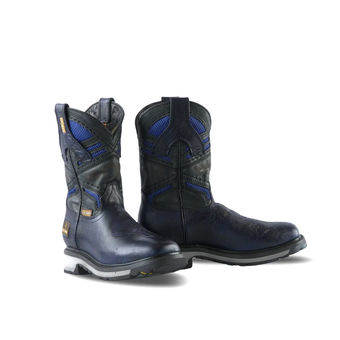 Texas Country Work Boot Bawyno Blue Black E05