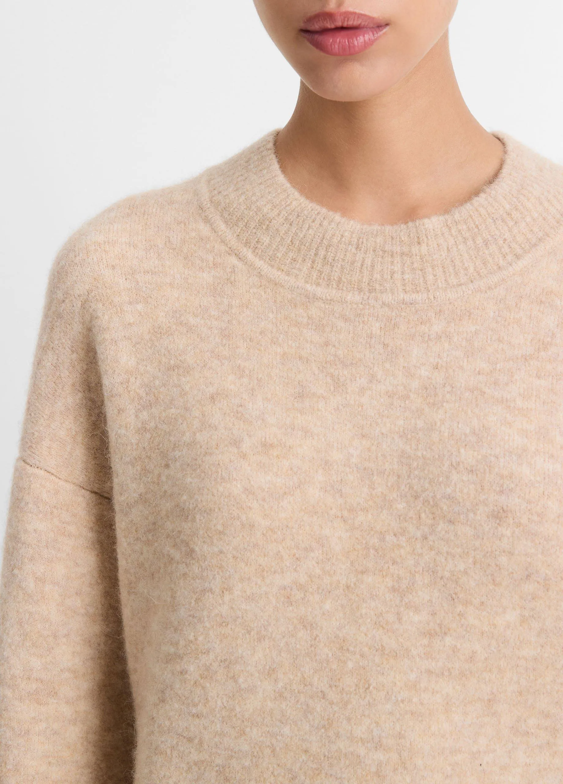 Textured Soft Sculpted Crew Neck Sweater